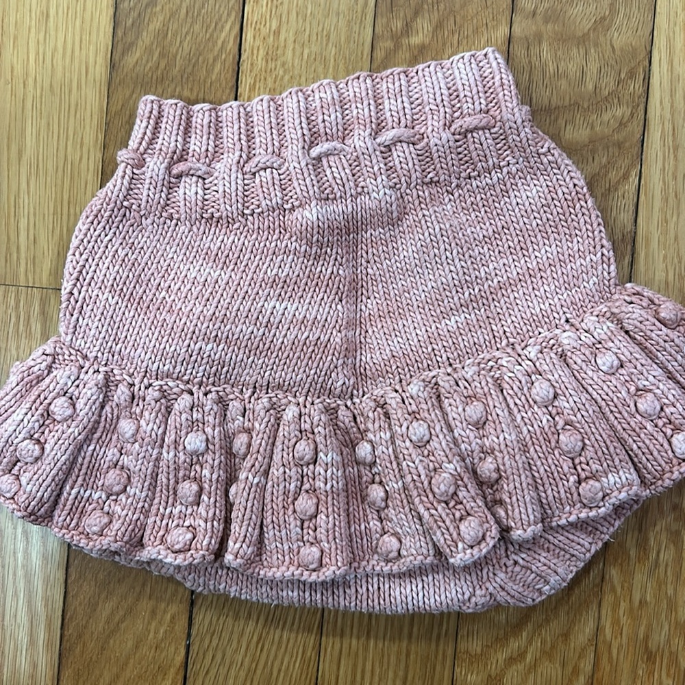 Misha & Puff skirt bloomers eyelet popcorn sweater skirt tie waist 18-24 months - Picture 10 of 15